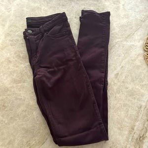 Joes Jean - egglplant skinny jeans size 27w
